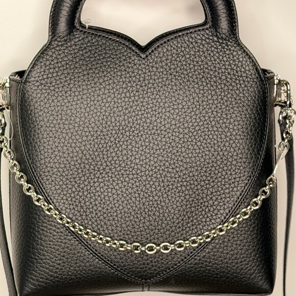 Tiffany & Co. Bucket Bag Heart Purse In Black Leather NWT Authentic - Picture 3 of 9